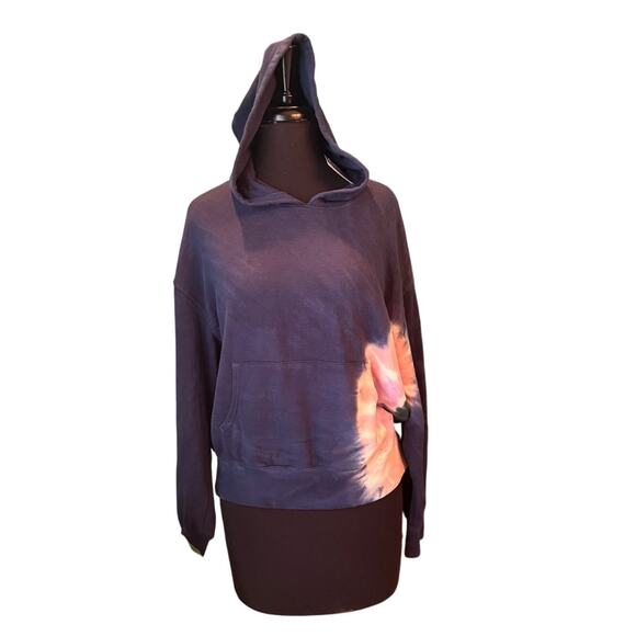 Wildfox Hadley Tie Dye Hoodie Navy Pink Sz S NWT MSRP $126 WLT4868S - Picture 2 of 9
